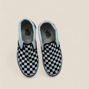 Vans Black and White Checkered Slip-On Sneakers